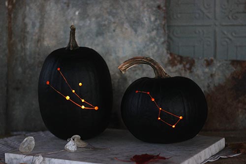 DIY Constellation Halloween Pumpkin by The Merrythought for AnInspiring
