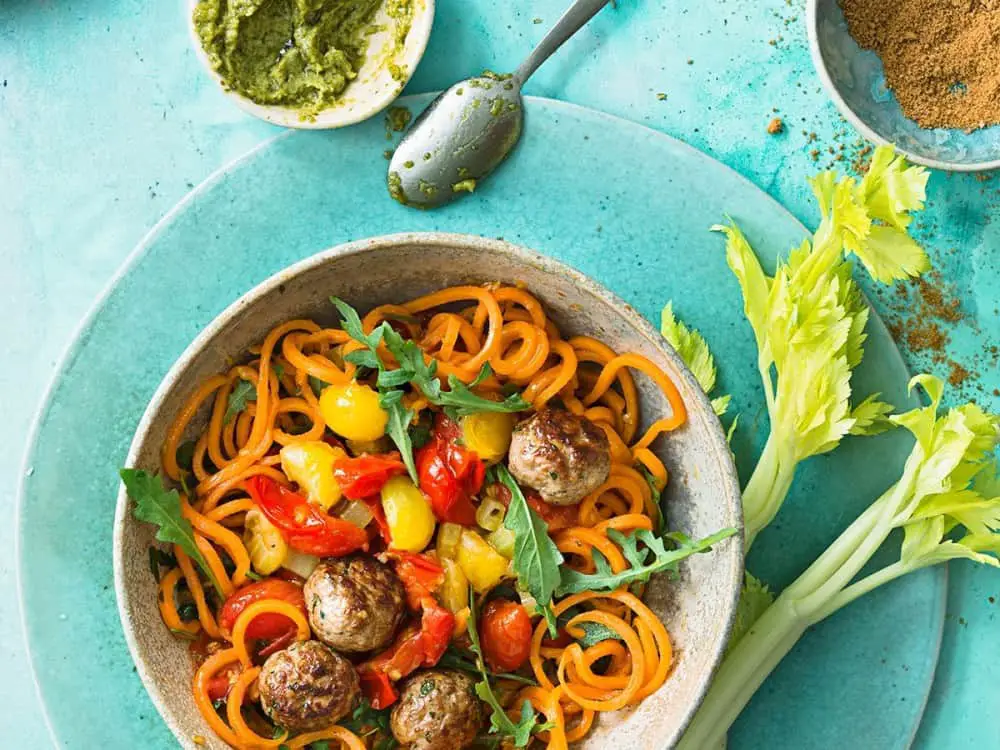 carrot recipes | Soup, carrot noodle soup with chicken meatballs